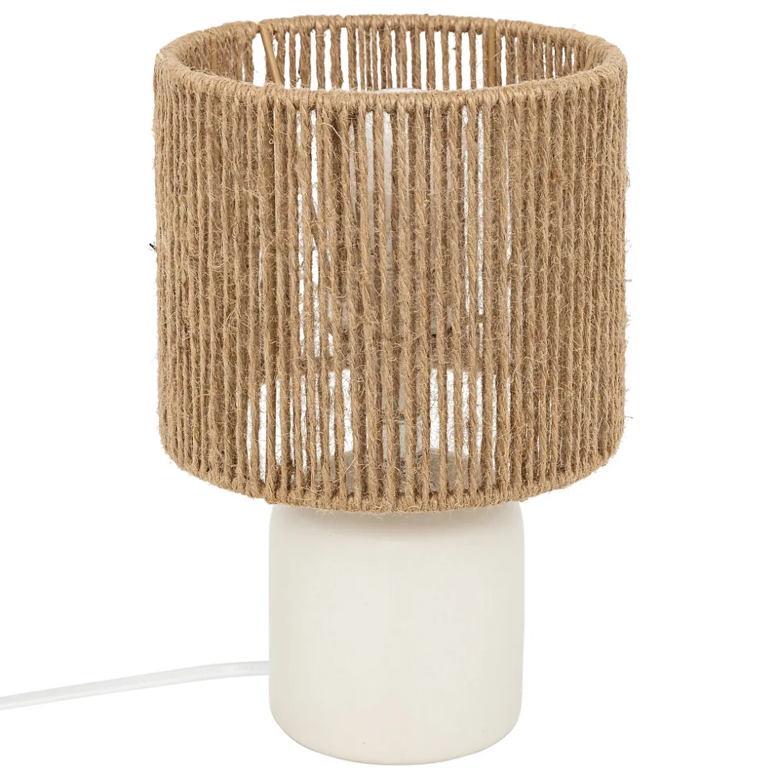 atmosphera Lámparas De Mesa|Estilo Étnico>Lámpara De Mesa Koby De Cerámica Blanca