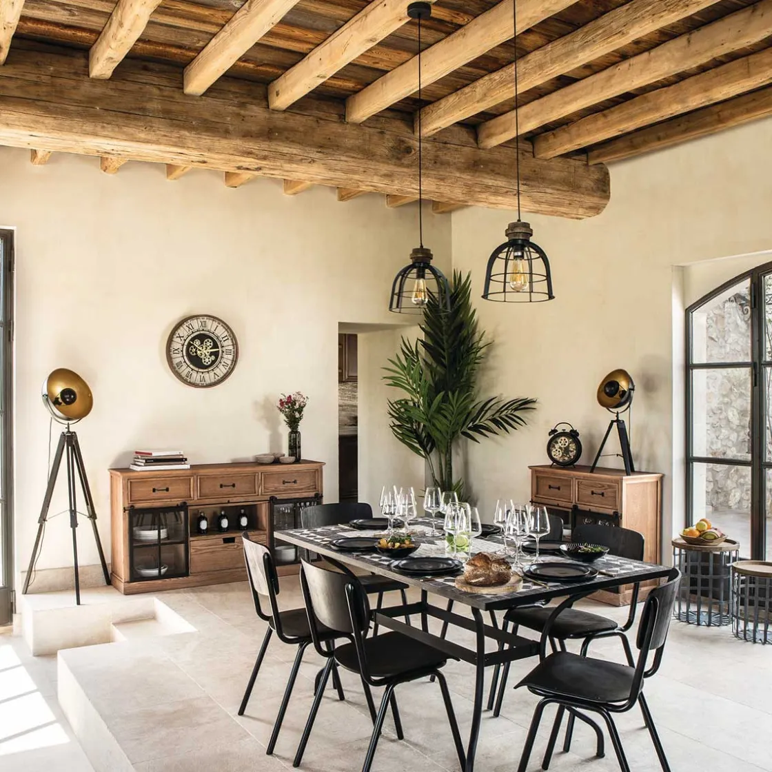 atmosphera Lámparas De Mesa>Lámpara De Mesa Lahti Negro Y Dorado Trípode