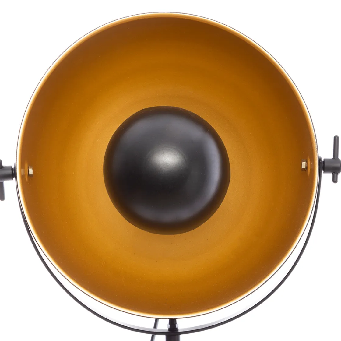 atmosphera Lámparas De Mesa>Lámpara De Mesa Lahti Negro Y Dorado Trípode
