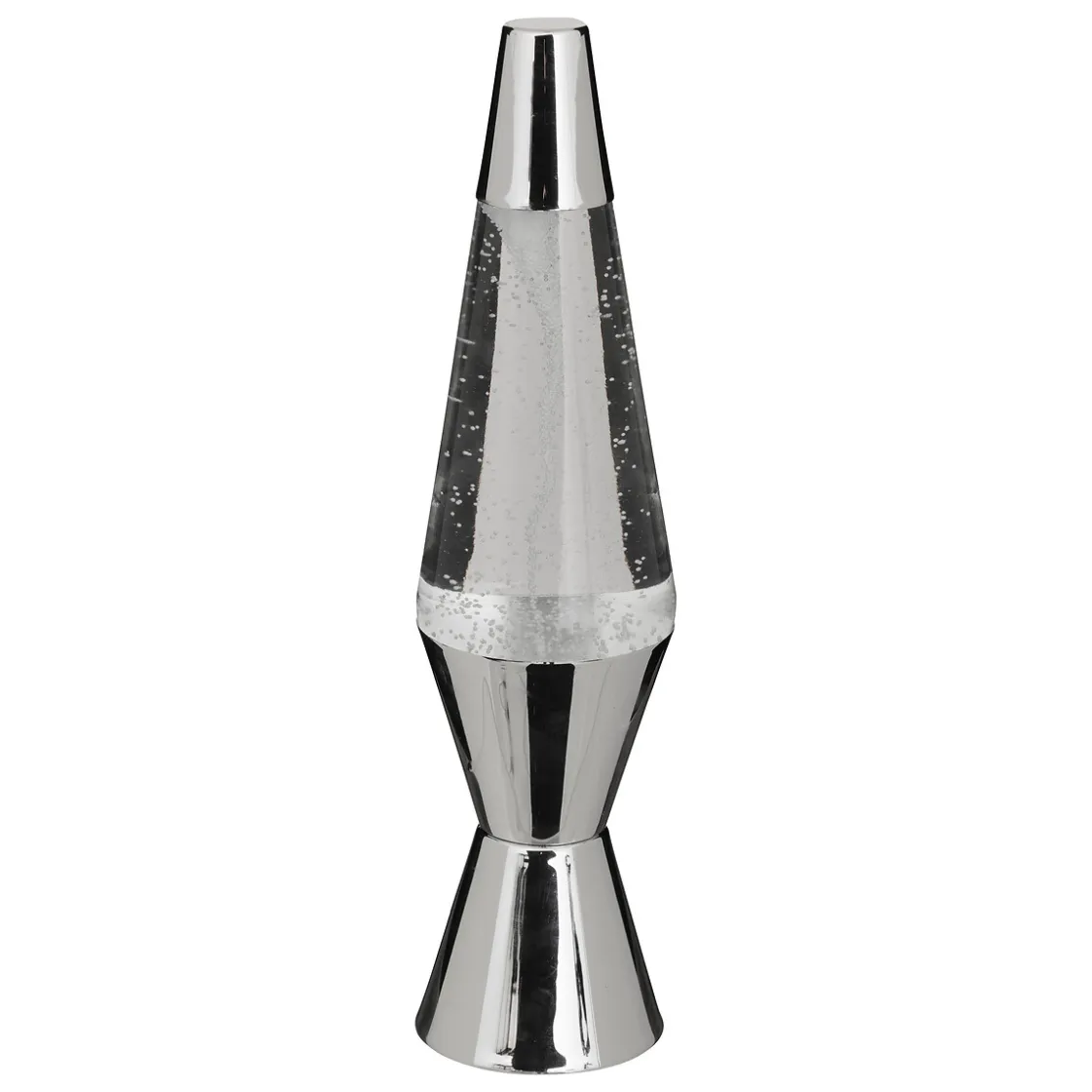 atmosphera Lámparas De Mesa>Lámpara de mesa LAVA plateada 36,5x9cm