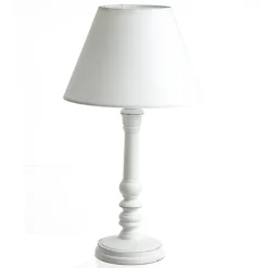 atmosphera Lámparas De Mesa>Lámpara De Mesa Leo Blanca 36Cm