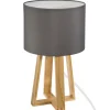atmosphera Lámparas De Mesa>Lámpara De Mesa Molu Gris 20x34.5Cm