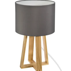 atmosphera Lámparas De Mesa>Lámpara De Mesa Molu Gris 20x34.5Cm