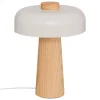 atmosphera Lámparas De Mesa>Lámpara de mesa POLA BLANCO de metal 36x27cm