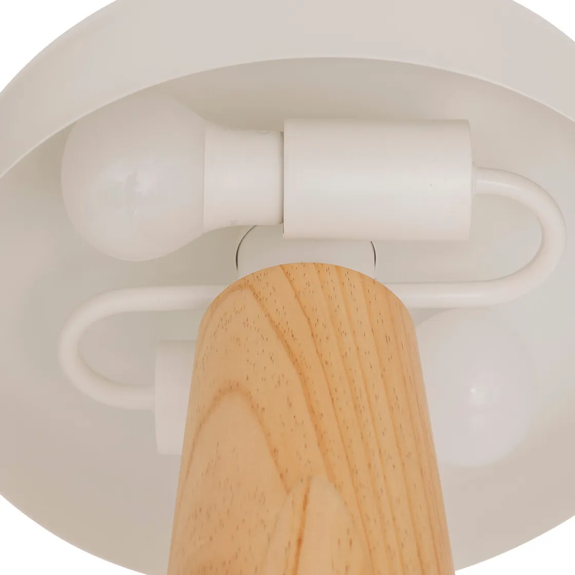 atmosphera Lámparas De Mesa>Lámpara de mesa POLA BLANCO de metal 36x27cm