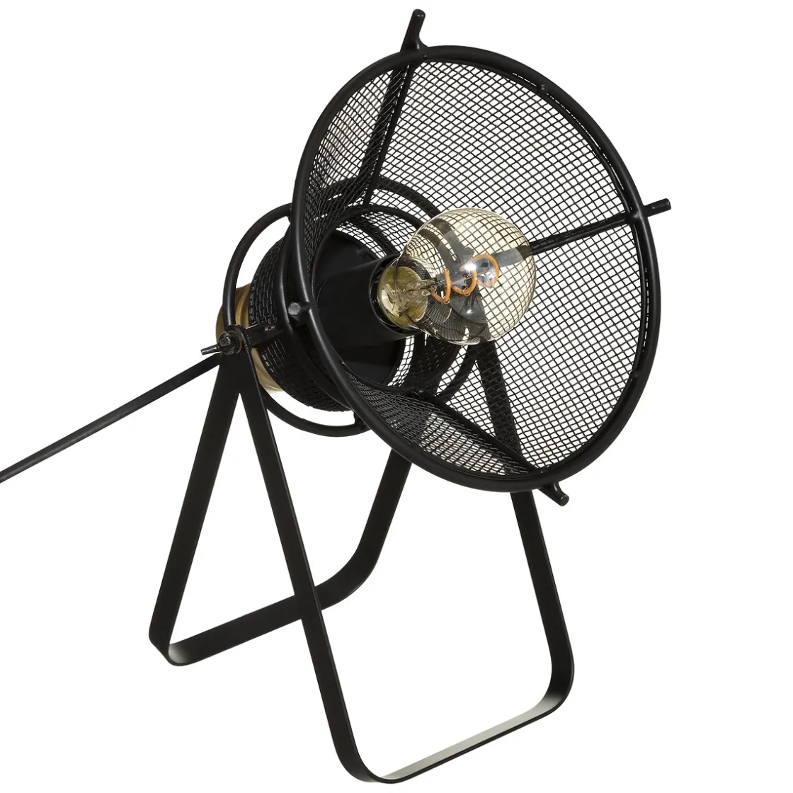 atmosphera Lámparas De Mesa>Lámpara De Mesa Rodo Negra De Metal 31Cm