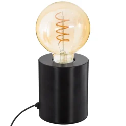atmosphera Lámparas De Mesa>Lámpara De Mesa Saba Negra 9x10.5Cm