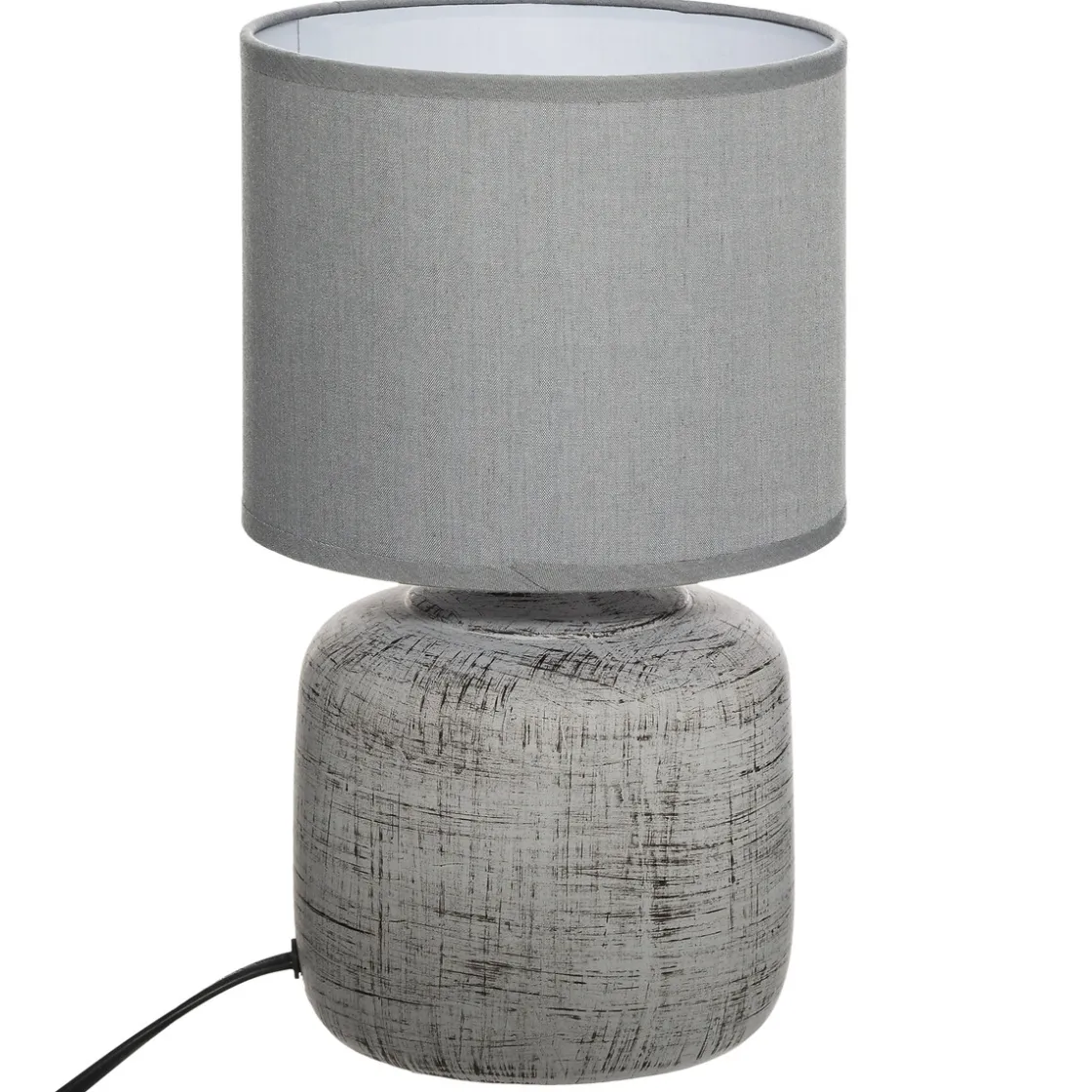 atmosphera Lámparas De Mesa>Lámpara De Mesa Salta Gris 26.5Cm