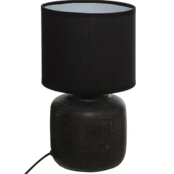 atmosphera Lámparas De Mesa>Lámpara De Mesa Salta Negra 26.5Cm