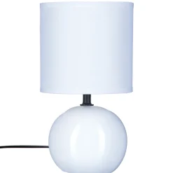 atmosphera Lámparas De Mesa>Lámpara De Mesa Timeo Blanca 25Cm
