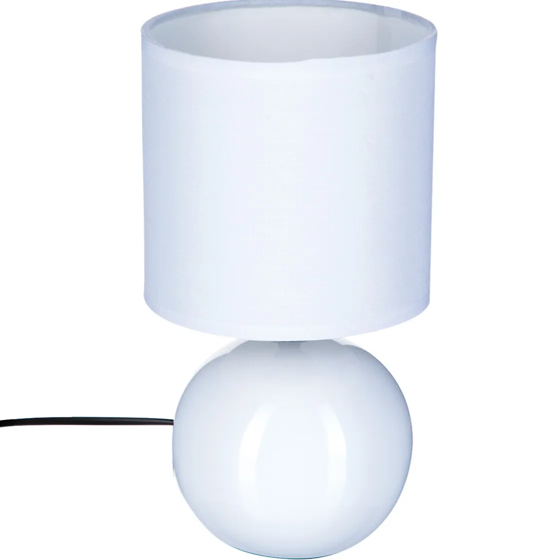 atmosphera Lámparas De Mesa>Lámpara De Mesa Timeo Blanca 25Cm