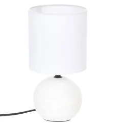 atmosphera Lámparas De Mesa>Lámpara De Mesa Timeo Blanca 25Cm