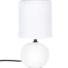 atmosphera Lámparas De Mesa>Lámpara De Mesa Timeo Blanca 25Cm