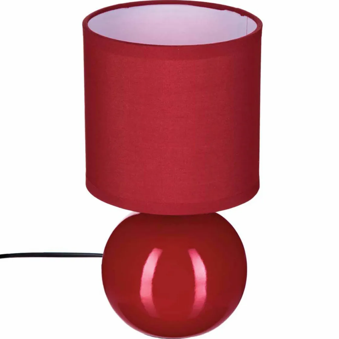 atmosphera Lámparas De Mesa>Lámpara De Mesa Timeo Roja 25Cm