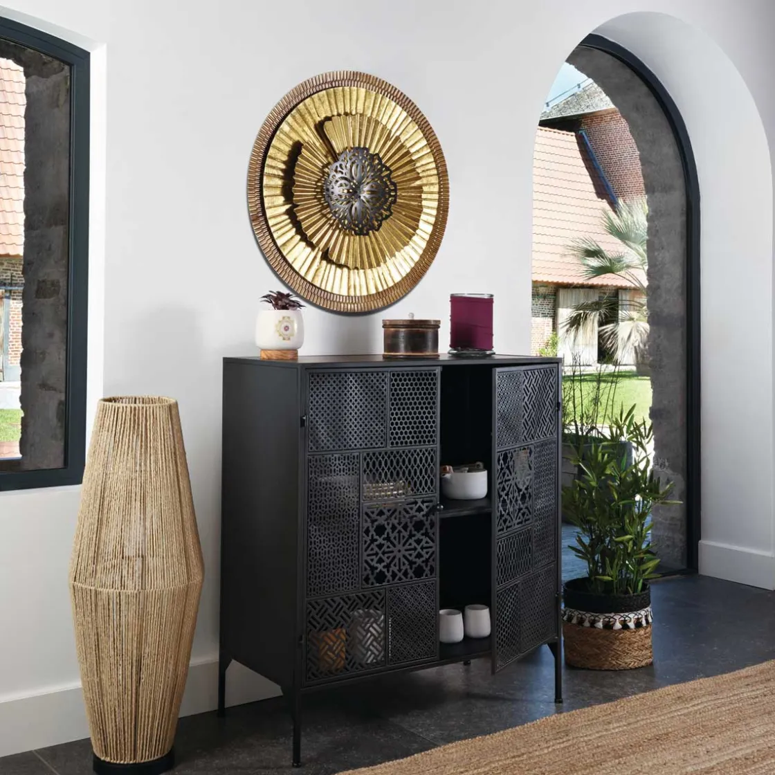 atmosphera Lámparas De Pie>Lámpara De Pie Aissa Beige De Mdf 83Cm