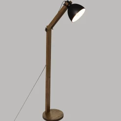 atmosphera Lámparas De Pie>Lámpara De Pie Cuba Madera Y Metal 158Cm