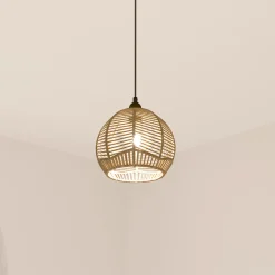 atmosphera Lámparas De Techo>Lámpara de techo CAREN beige de cuerda
