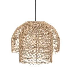atmosphera Lámparas De Techo>Lámpara De Techo Kery Beige De Rattan