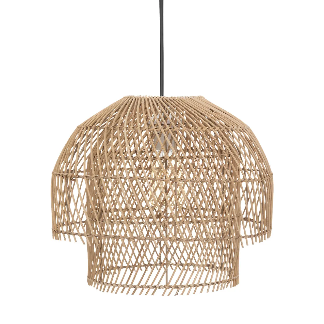 atmosphera Lámparas De Techo>Lámpara De Techo Kery Beige De Rattan