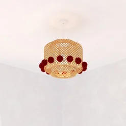 atmosphera4kids Iluminación>Lámpara De Techo Liby Con Pompones 28cm
