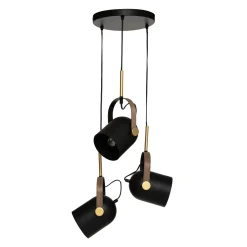 atmosphera Lámparas De Techo|Estilo Industrial>Lámpara De Techo Metal Negra 25x83Cm