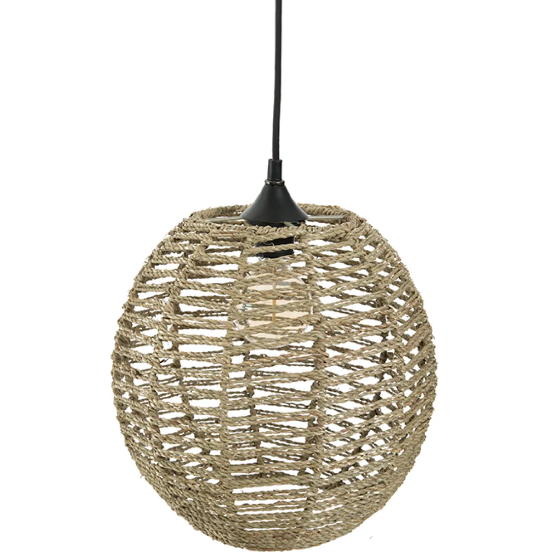 atmosphera Lámparas De Techo>Lámpara De Techo Metal Y Ratán 33x35Cm