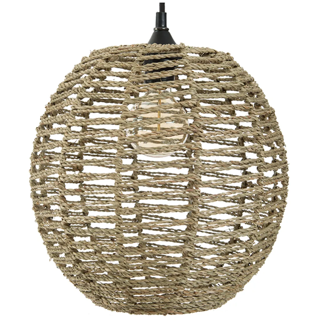 atmosphera Lámparas De Techo>Lámpara De Techo Metal Y Ratán 33x35Cm
