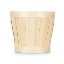 Jarrones Y Vasos>Maceta beige de bambú 15cm