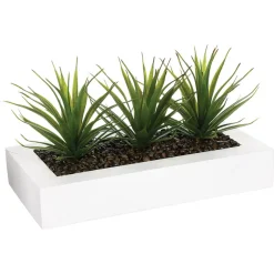 atmosphera Plantas Y Flores Artificiales|Estilo Oriental>Maceta C/3 Plantas Áloe Vera 31x16x17Cm