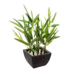 atmosphera Plantas Y Flores Artificiales>Maceta C/Bambú Artificial 23x23x26Cm