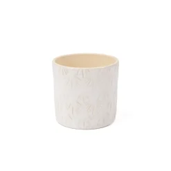 Jarrones Y Vasos>Maceta Cerámica Blanca 11x10Cm