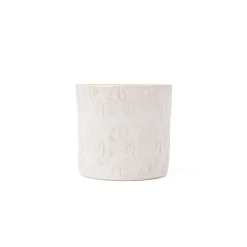 Jarrones Y Vasos>Maceta Cerámica Blanca 11x10Cm
