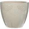 atmosphera Jarrones Y Vasos|Estilo Étnico>Maceta Cerámica Decorada Tam.1/3 20x18Cm