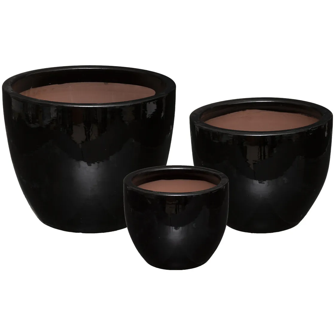atmosphera Complementos>Maceta Cerámica Negra Tamaño 1/3 24x20Cm