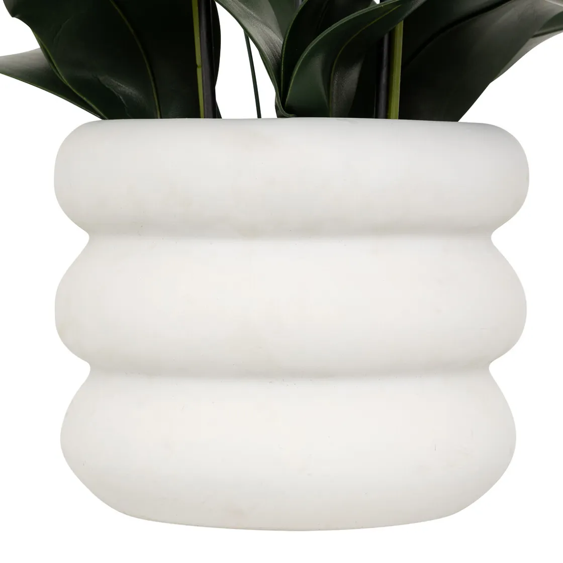 atmosphera Plantas Y Flores Artificiales>Maceta con orquídea artificial MICK blanca 80cm