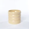 Jarrones Y Vasos>Maceta De Cerámica Ondulada Beige 16.5cm