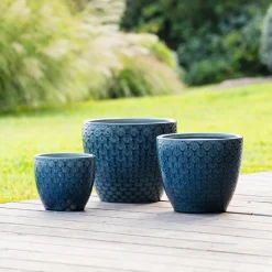 atmosphera Jarrones Y Vasos|Estilo Rústico>Maceta De Cerámica Tam. 2/3 25x23Cm