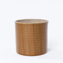 Jarrones Y Vasos>Maceta De Cerámica Zig Zag 11cm