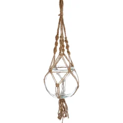 atmosphera Jarrones Y Vasos>Maceta De Vidrio Colgante 18x16Cm