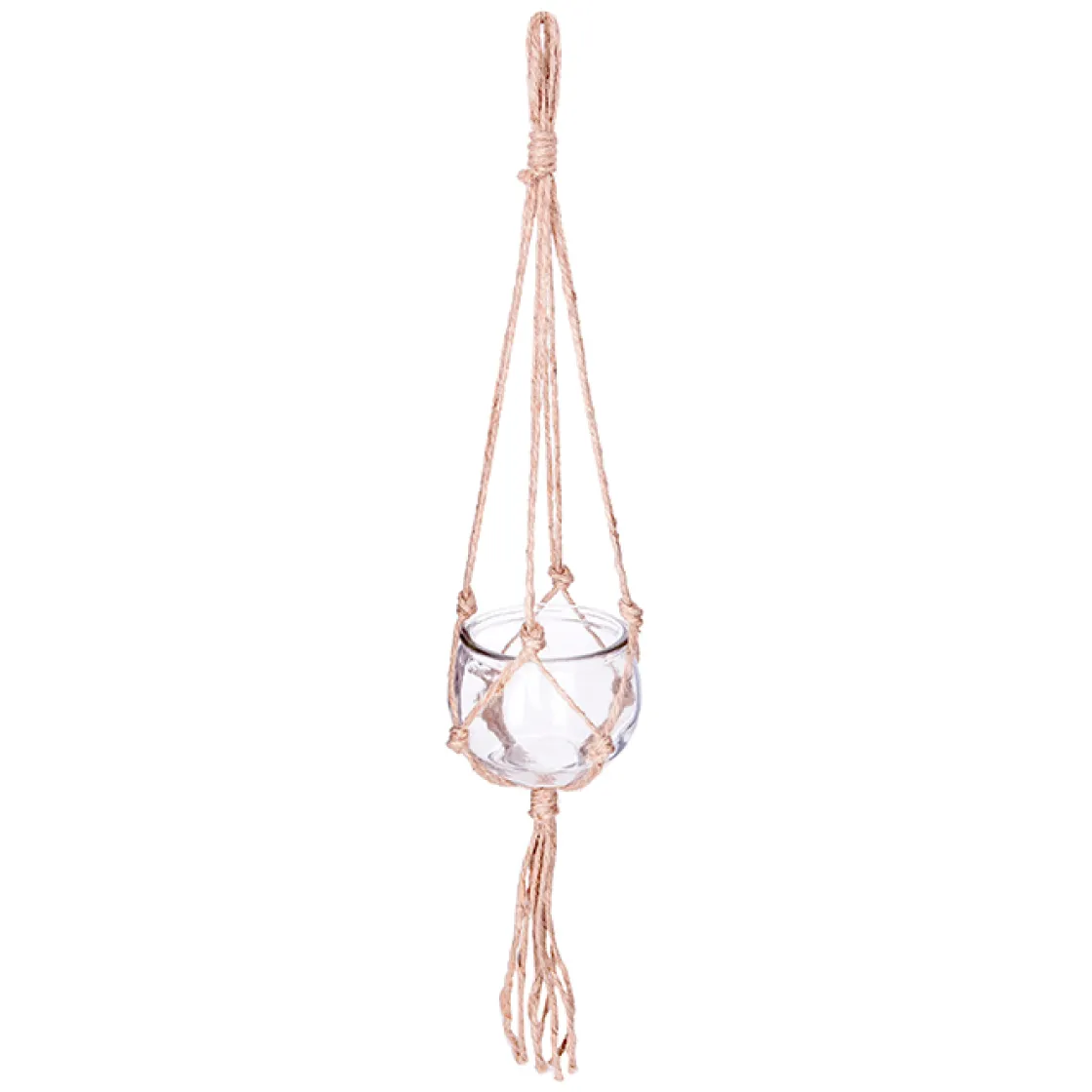 atmosphera Jarrones Y Vasos>Maceta De Vidrio Colgante 10.5x56Cm