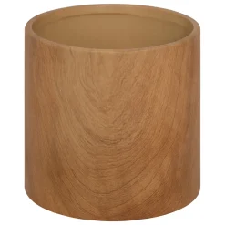 atmosphera Jarrones Y Vasos|Estilo Rústico>Maceta SOA de cerámica efecto madera 13,4cm
