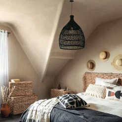atmosphera Cestas Y Baúles|Estilo Étnico>Maleta ORIGINES beige de rafia 46x76cm