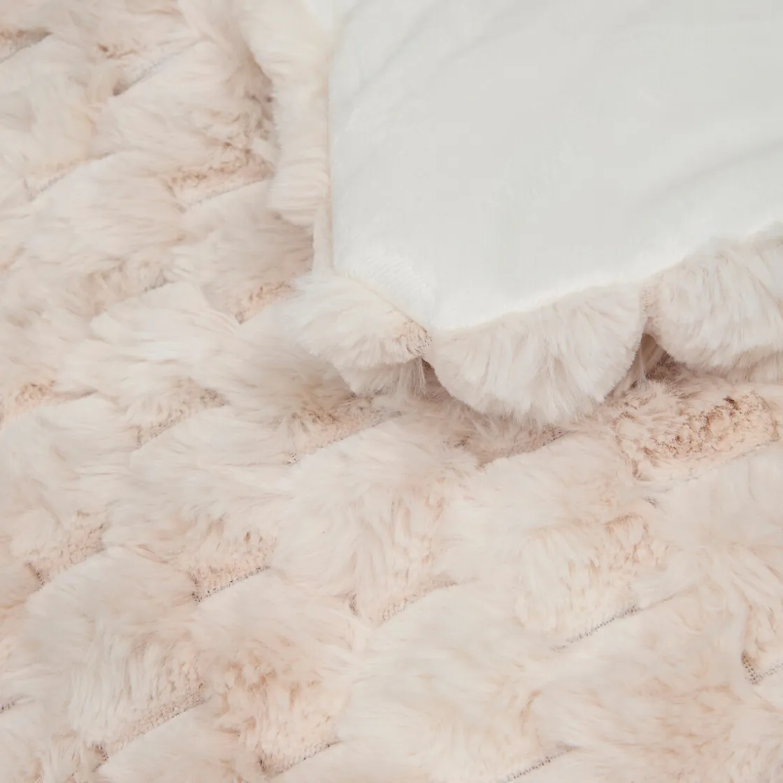 atmosphera Mantas>Manta ADRIEL beige pelo 80x180cm