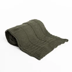 hôma Mantas>Manta CHEVRON verde 130x160cm