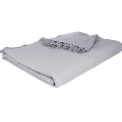 atmosphera Mantas>Manta Con Flecos Gris Claro 230x250Cm