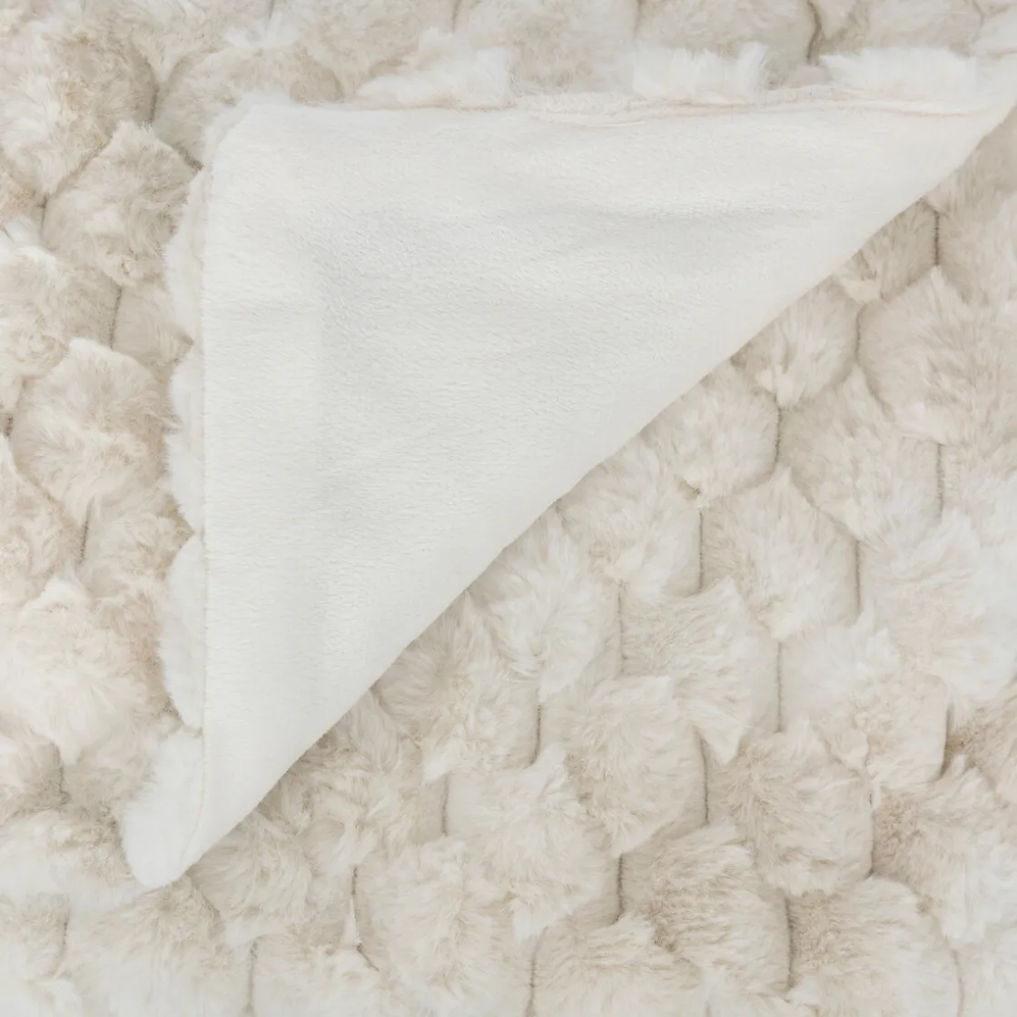 atmosphera Mantas>Manta de felpa beige INUIT
