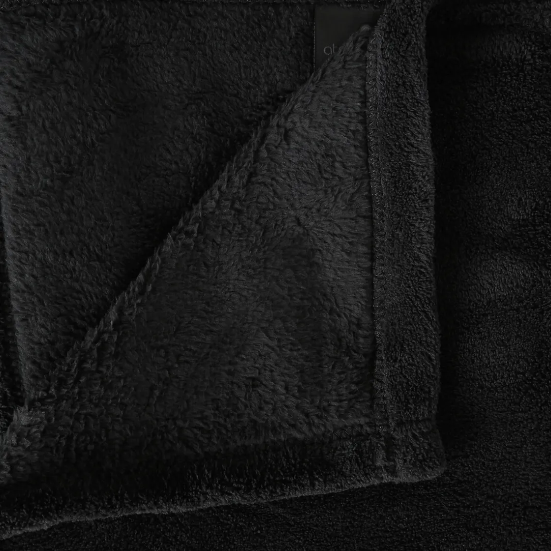 atmosphera Mantas>Manta de microfibra negra 180x230cm
