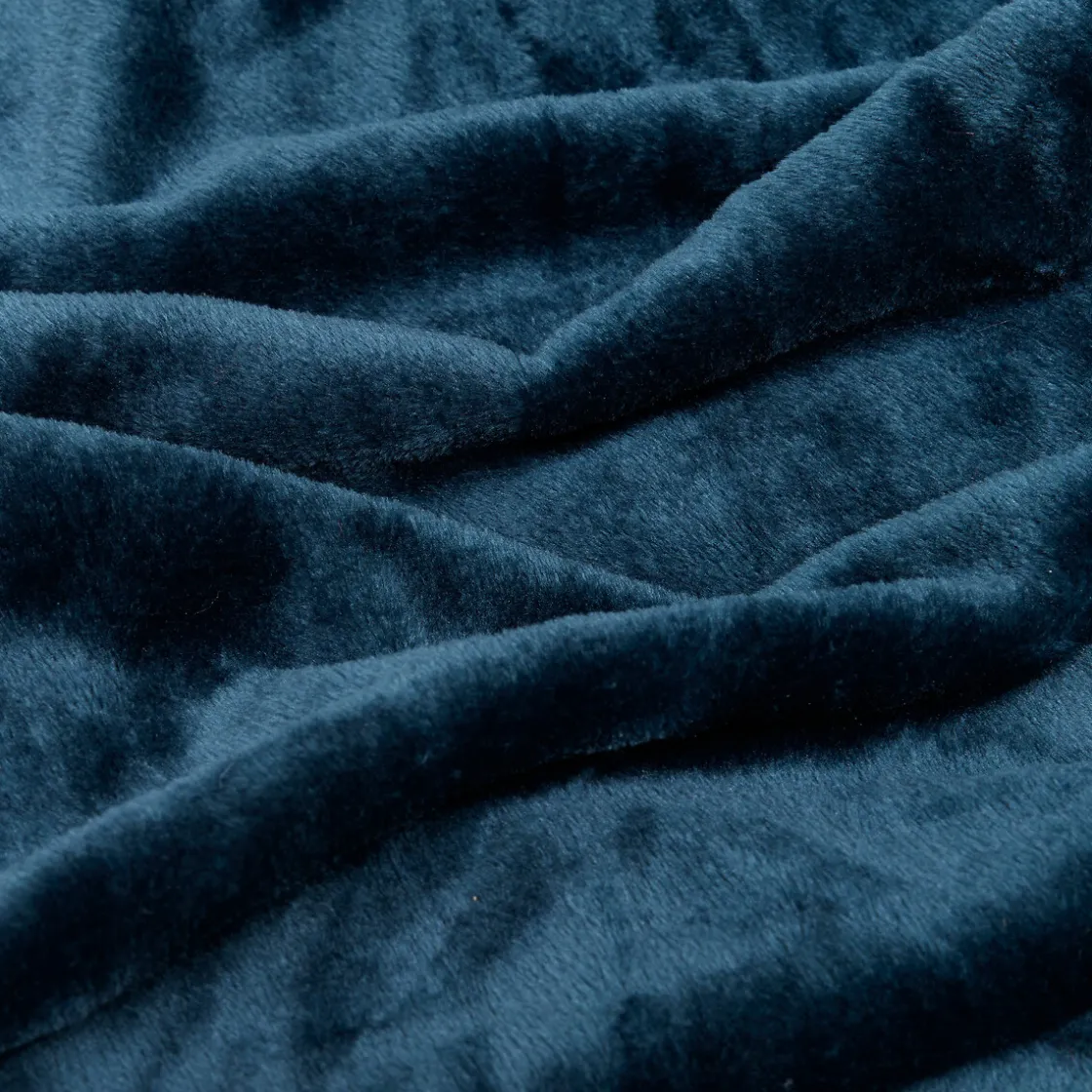 atmosphera Mantas>Manta OLLIS azul oscuro de terciopelo