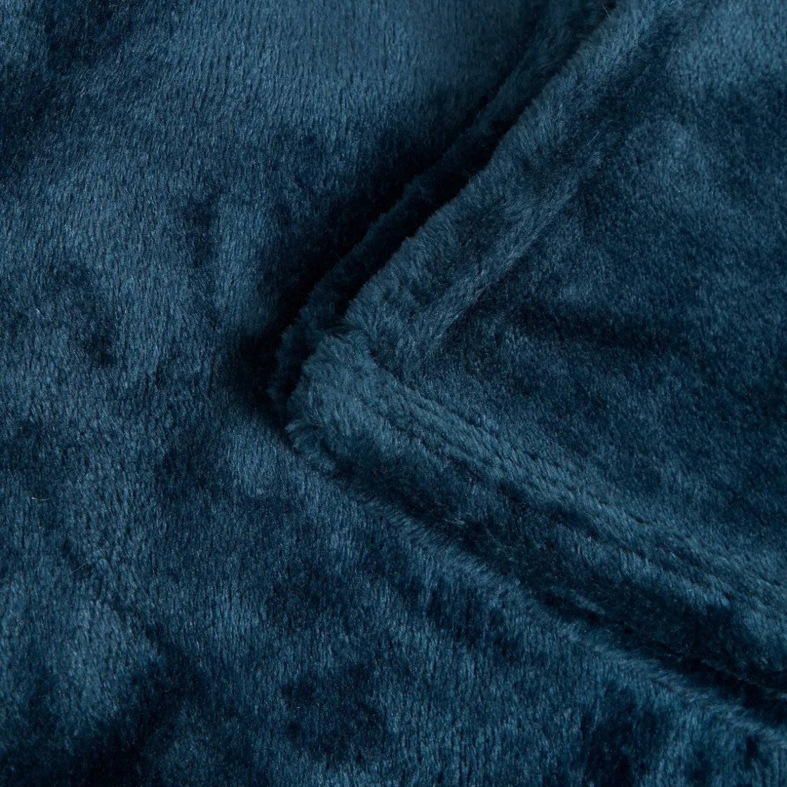atmosphera Mantas>Manta OLLIS azul oscuro de terciopelo