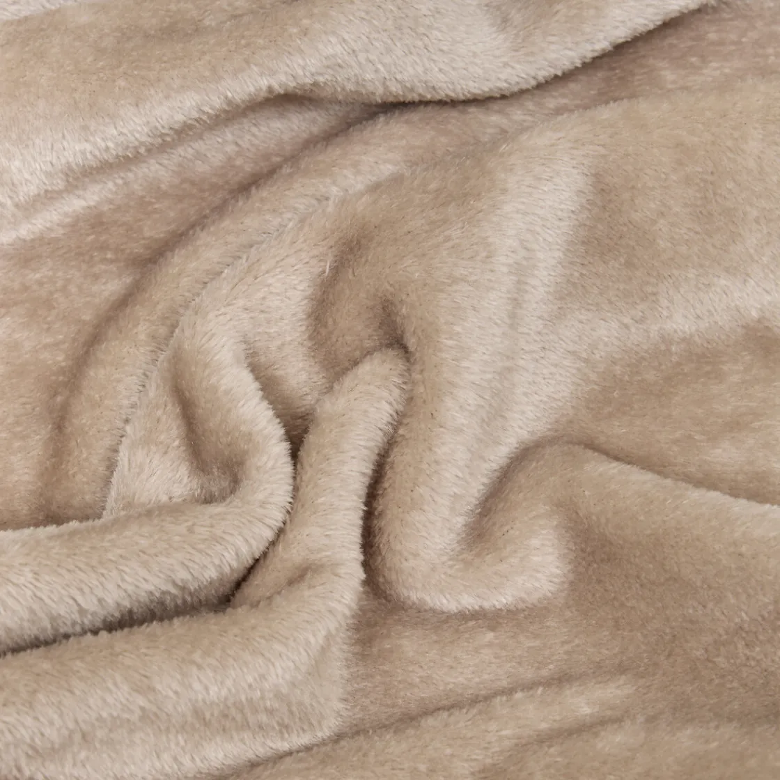atmosphera Mantas>Manta OLLIS beige de terciopelo